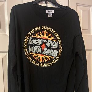 The Beatles Black Graphic Long Sleeve T-Shirt